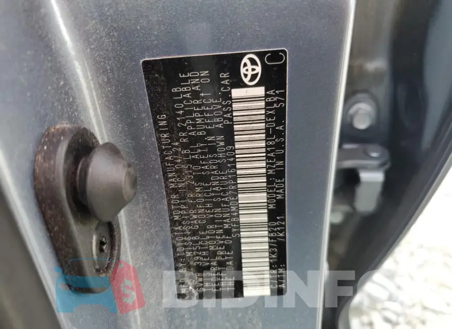 5YFB4MDE7RP161409 Photo# 12