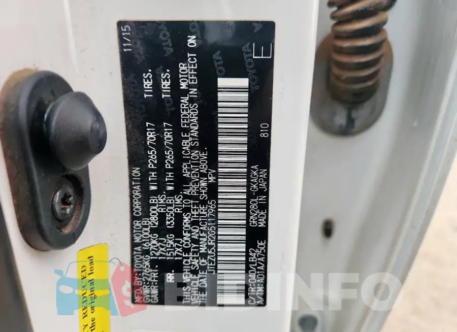 JTEZU5JR2G5117965 Photo# 13