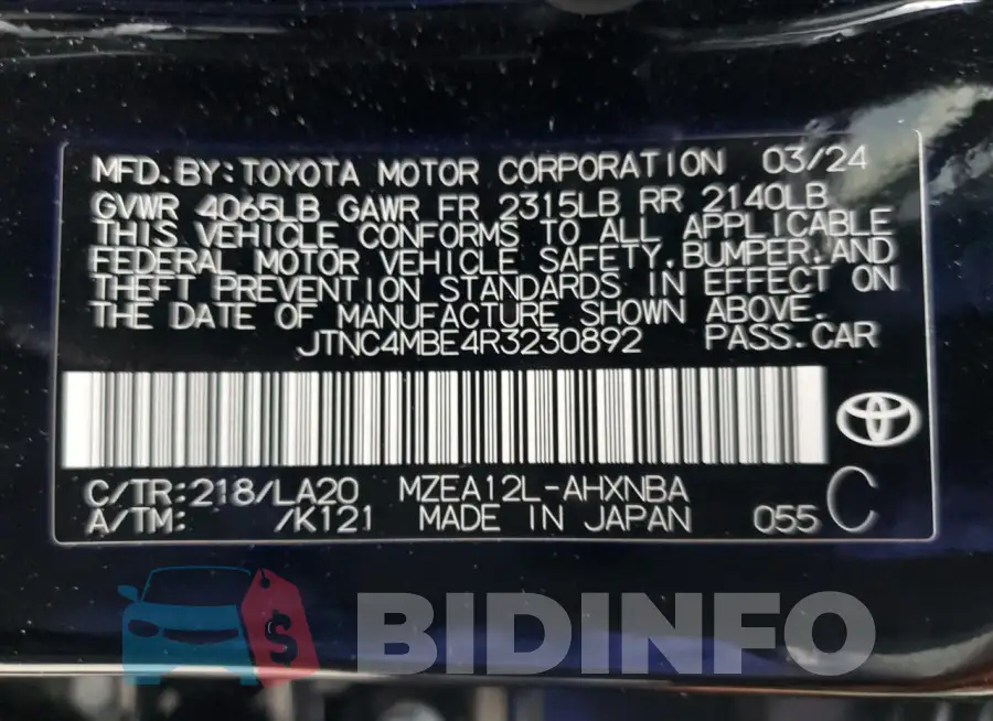 JTNC4MBE4R3230892 Photo# 12
