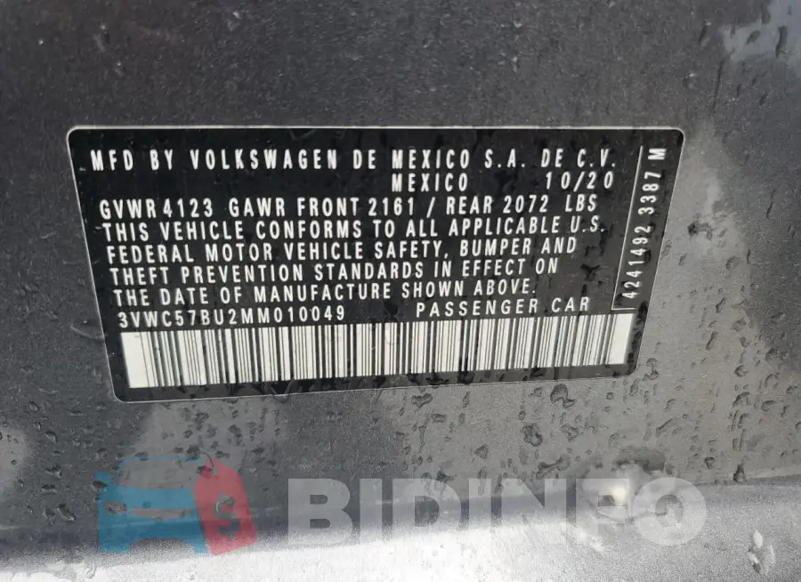 3VWC57BU2MM010049 Photo# 12