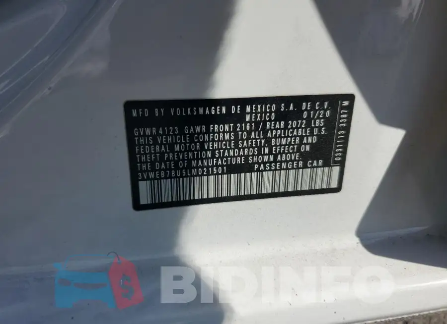 3VWEB7BU5LM021501 Photo# 12
