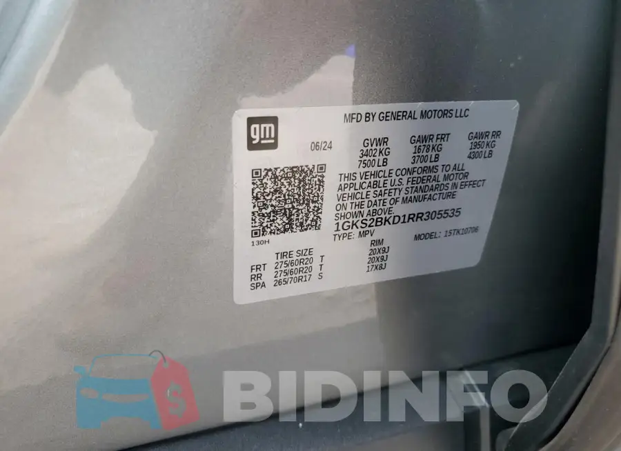 1GKS2BKD1RR305535 Photo# 13