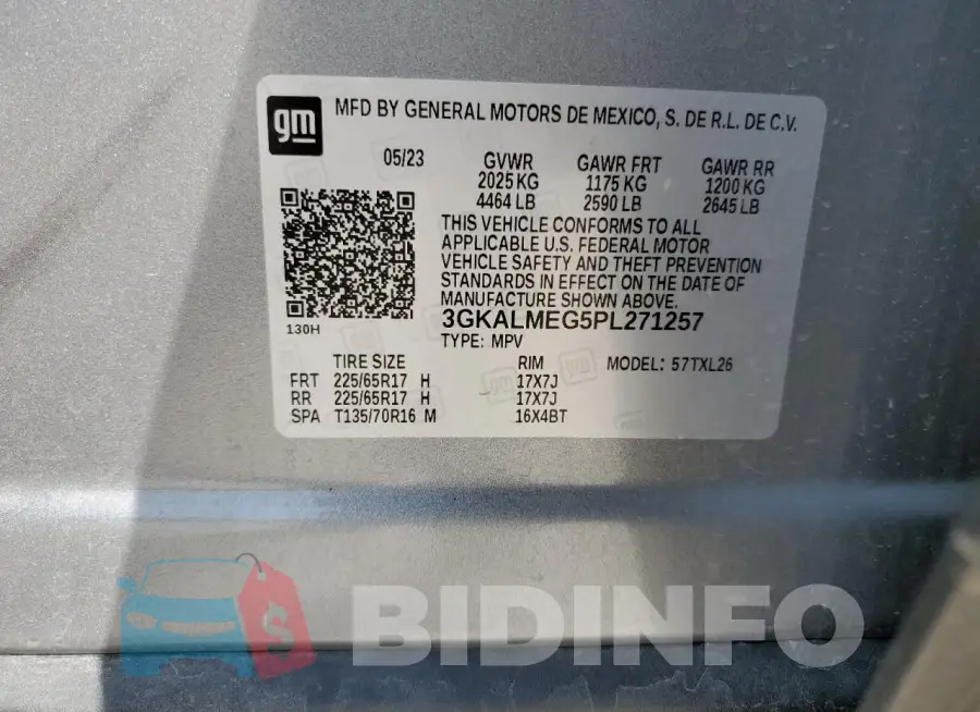 3GKALMEG5PL271257 Photo# 13
