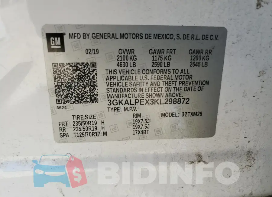 3GKALPEX3KL298872 Photo# 13
