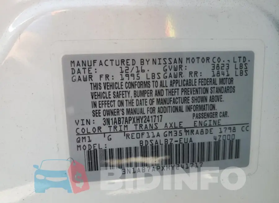 3N1AB7APXHY241717 Photo# 13