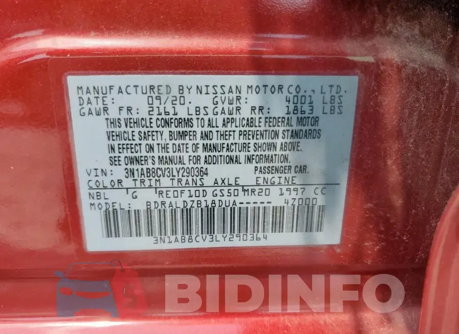 3N1AB8CV3LY290364 Photo# 12