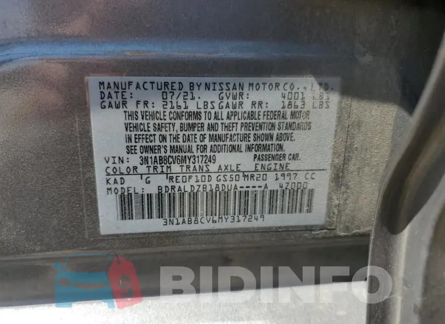 3N1AB8CV6MY317249 Photo# 12