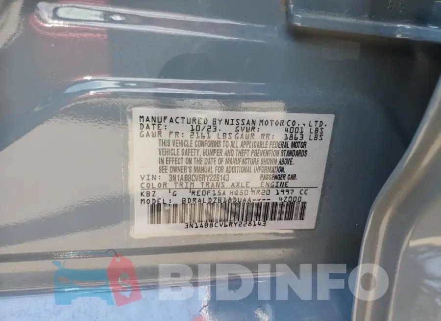 3N1AB8CV6RY228143 Photo# 12