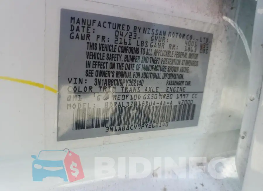 3N1AB8CV9PY262140 Photo# 12