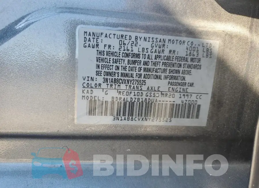 3N1AB8CVXNY275525 Photo# 12