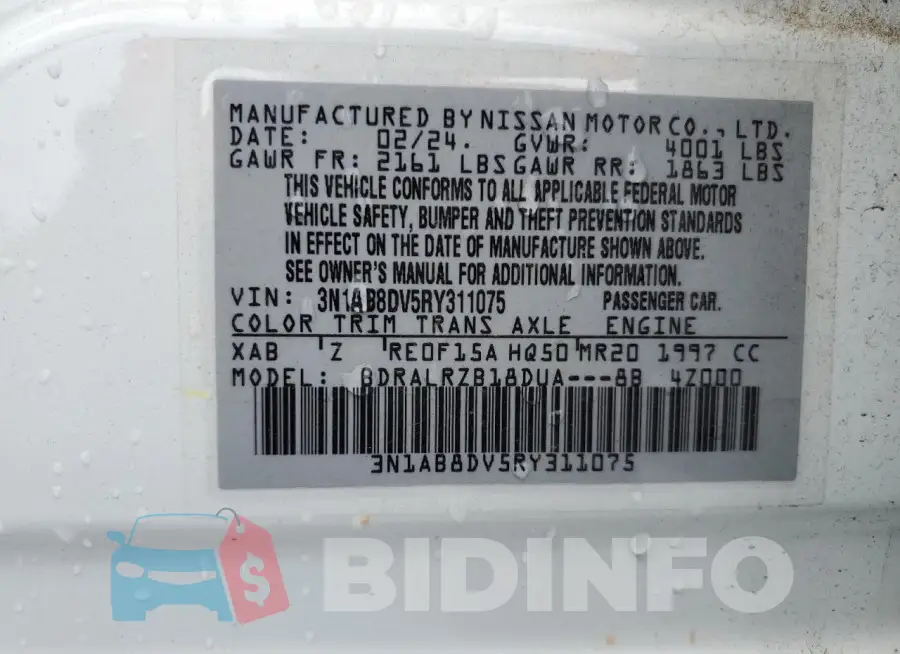 3N1AB8DV5RY311075 Photo# 12