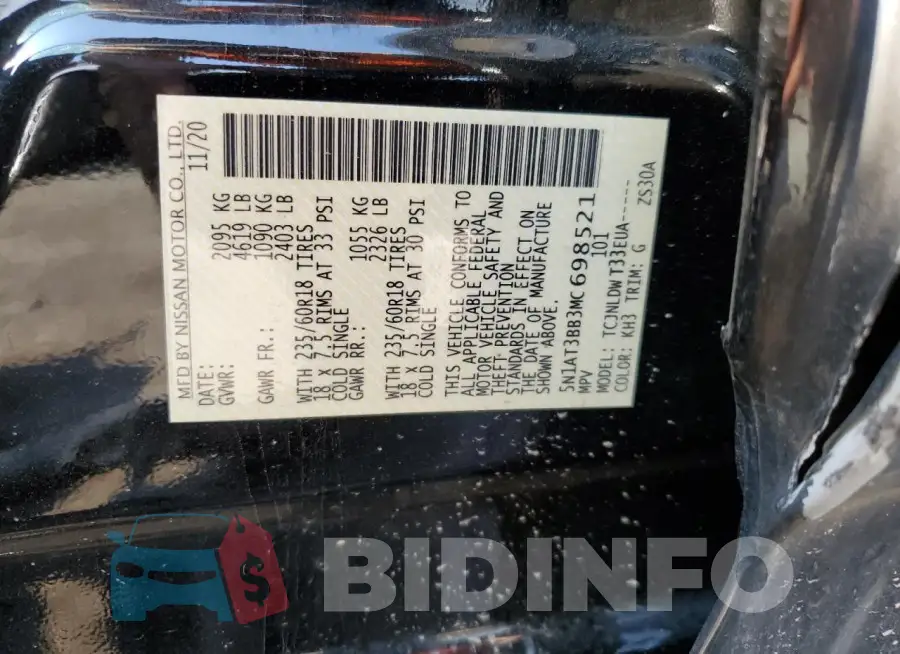 5N1AT3BB3MC698521 Photo# 13