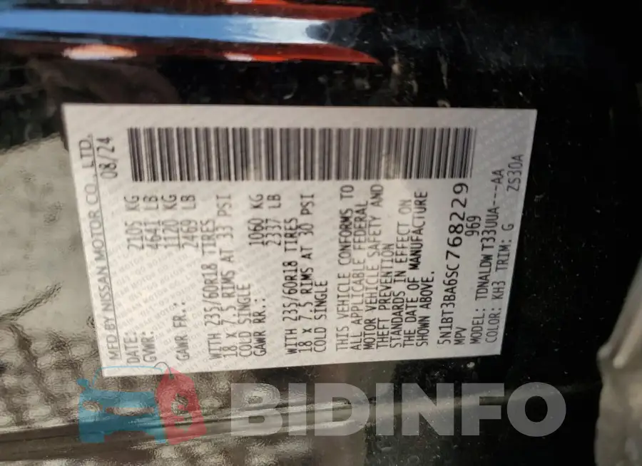 5N1BT3BA6SC768229 Photo# 13