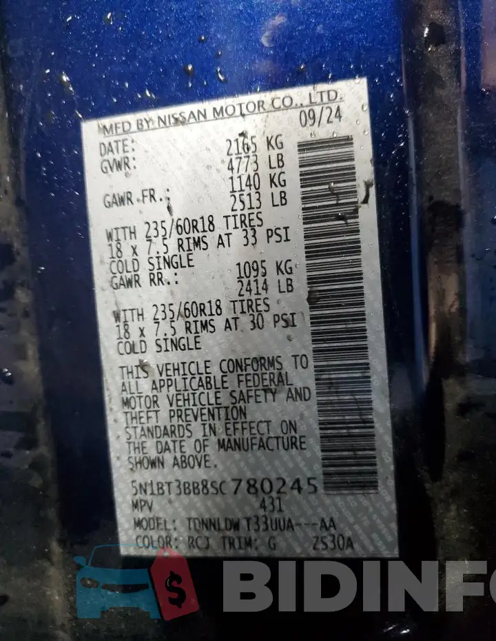 5N1BT3BB8SC780245 Photo# 14