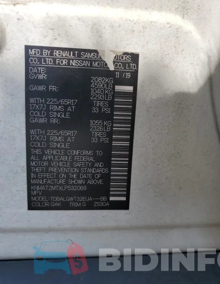 KNMAT2MTXLP532069 Photo# 12