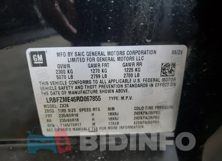LRBFZME46RD067855 Photo# 13