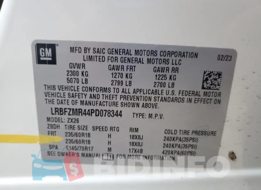 LRBFZMR44PD078344 Photo# 14