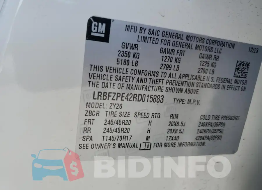 LRBFZPE42RD015883 Photo# 13