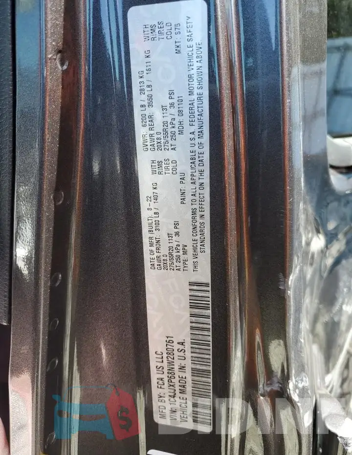 1C4JJXP68NW280761 Photo# 13