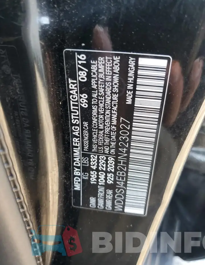 WDDSJ4EB2HN423027 Photo# 12