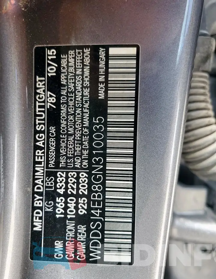 WDDSJ4EB8GN310035 Photo# 12