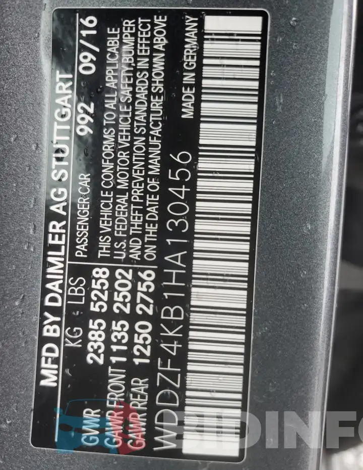 WDDZF4KB1HA130456 Photo# 12