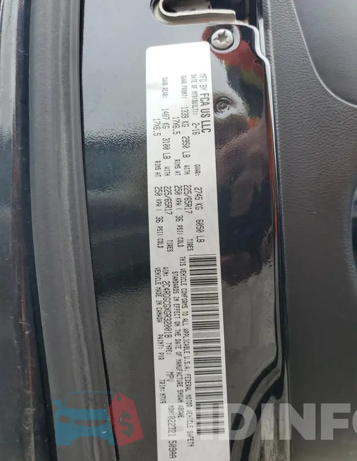 2C4RDGCGXGR320018 Photo# 13
