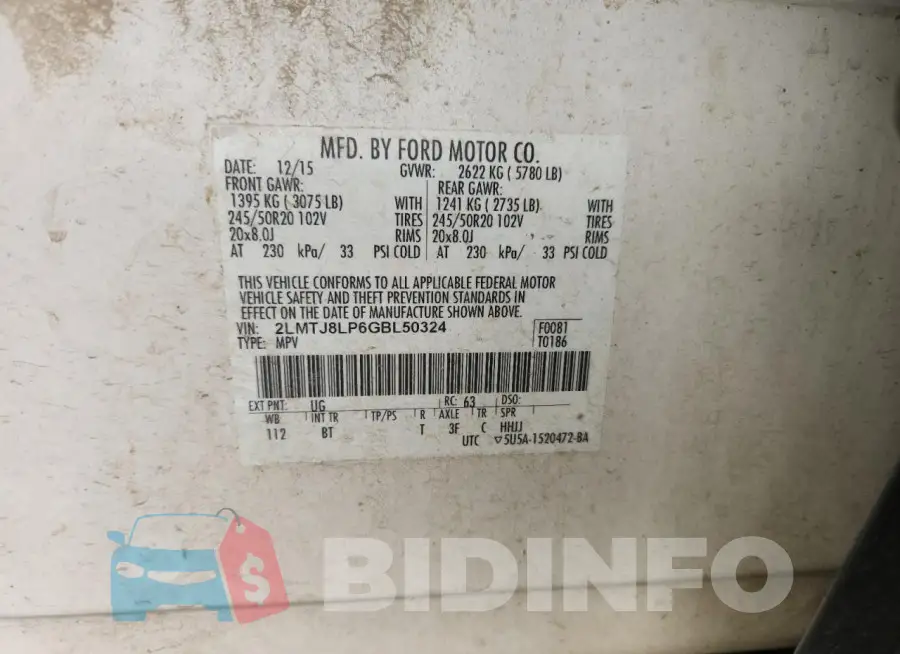 2LMTJ8LP6GBL50324 Photo# 13