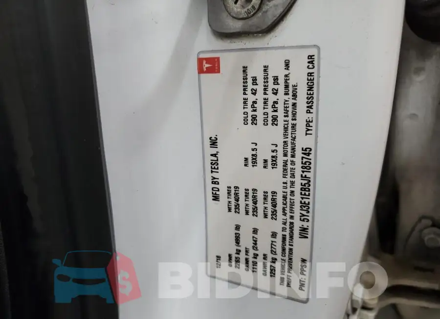 5YJ3E1EB5JF185745 Photo# 12