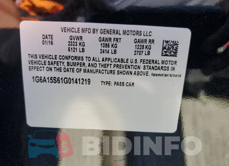 1G6A15S61G0141219 Photo# 13