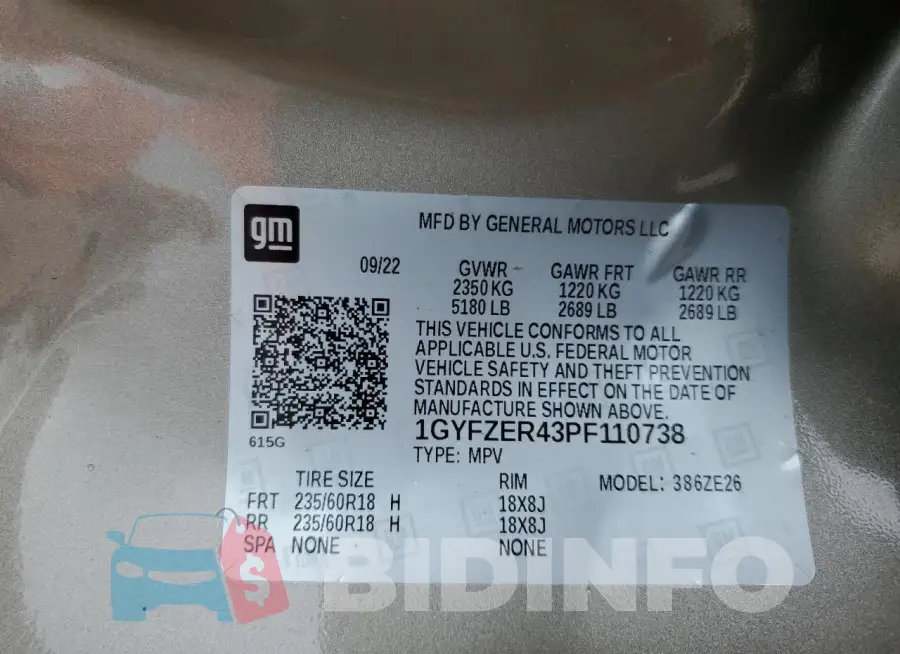 1GYFZER43PF110738 Photo# 13