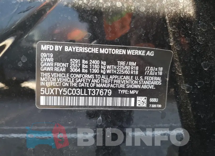 5UXTY5C03LLT37679 Photo# 14