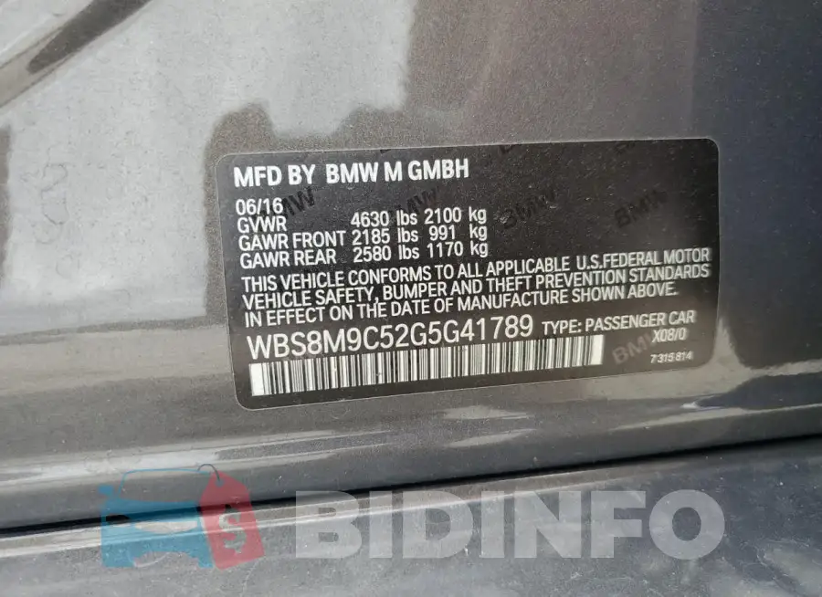 WBS8M9C52G5G41789 Photo# 12
