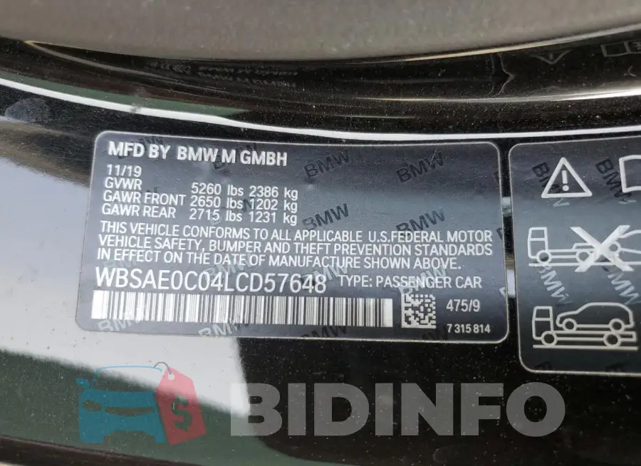WBSAE0C04LCD57648 Photo# 12
