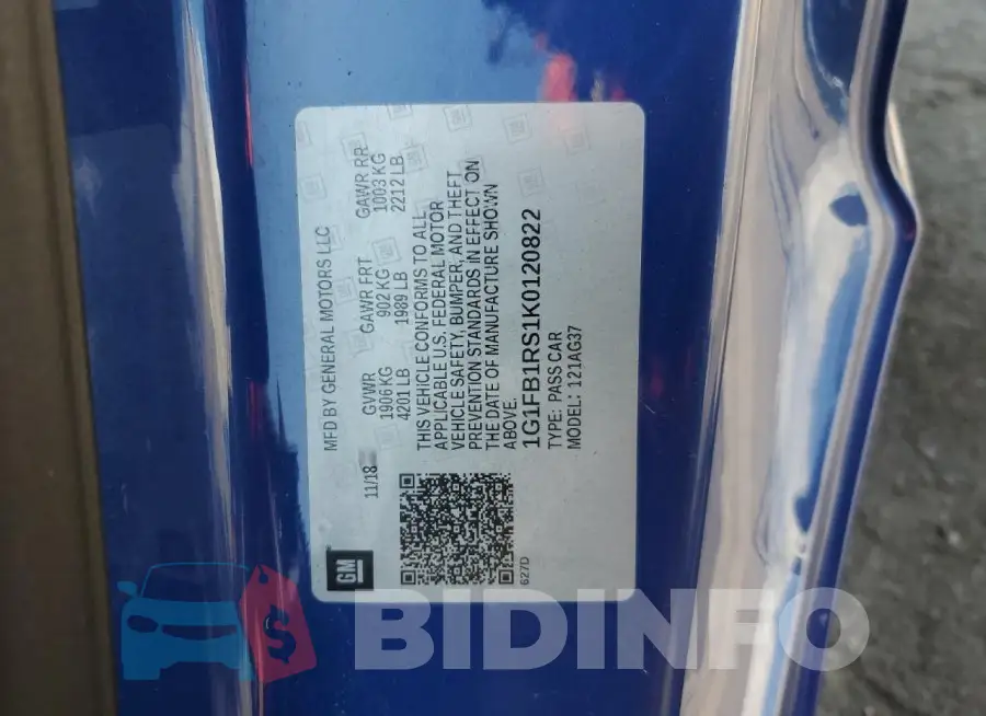 1G1FB1RS1K0120822 Photo# 12