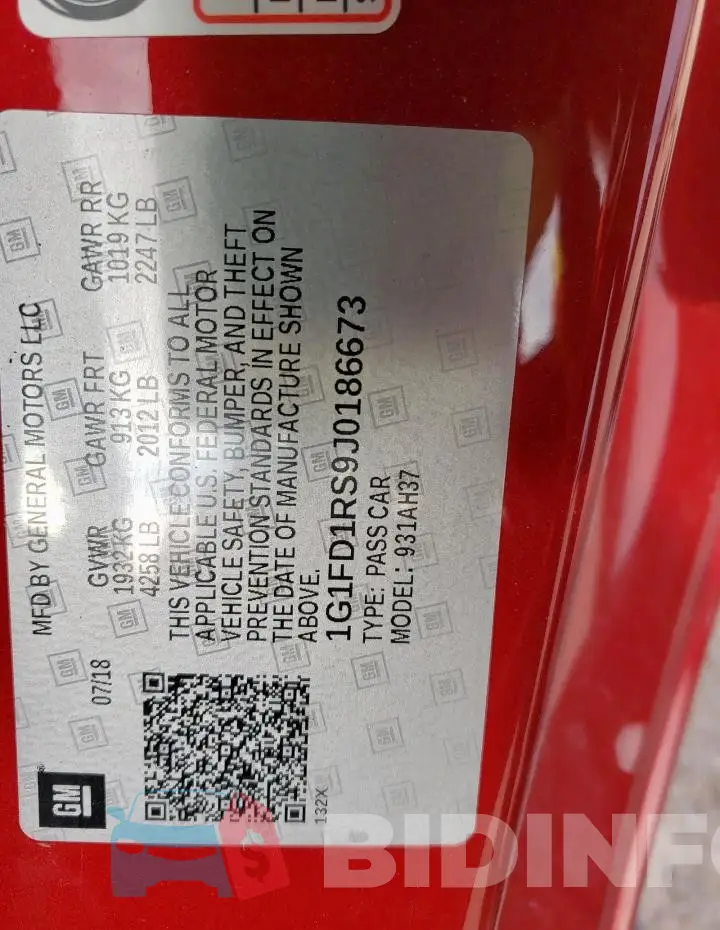 1G1FD1RS9J0186673 Photo# 13