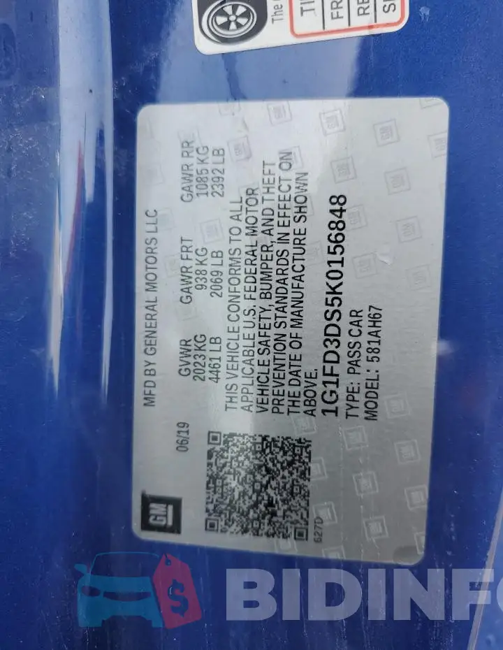 1G1FD3DS5K0156848 Photo# 13