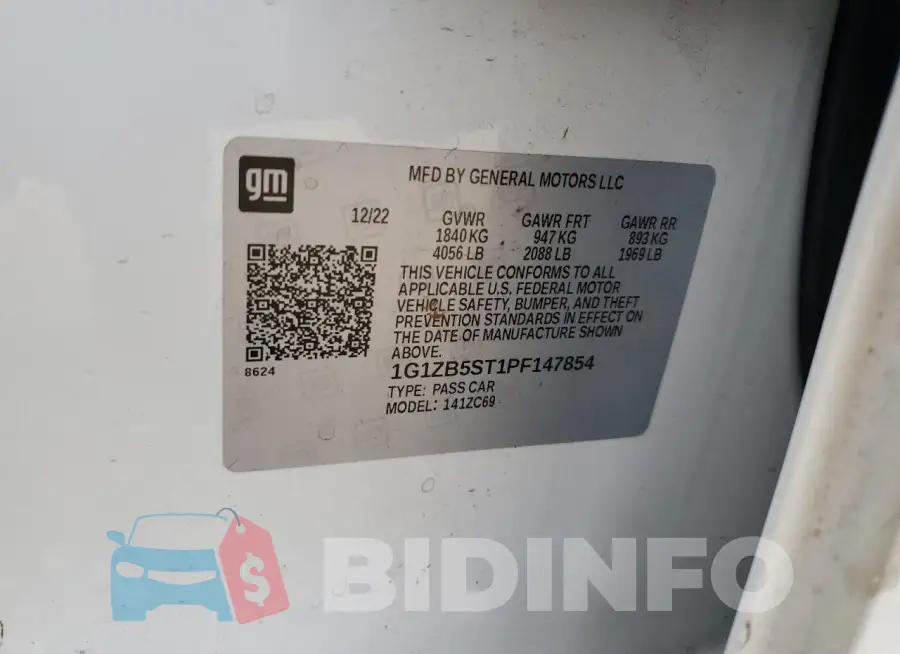 1G1ZB5ST1PF147854 Photo# 12