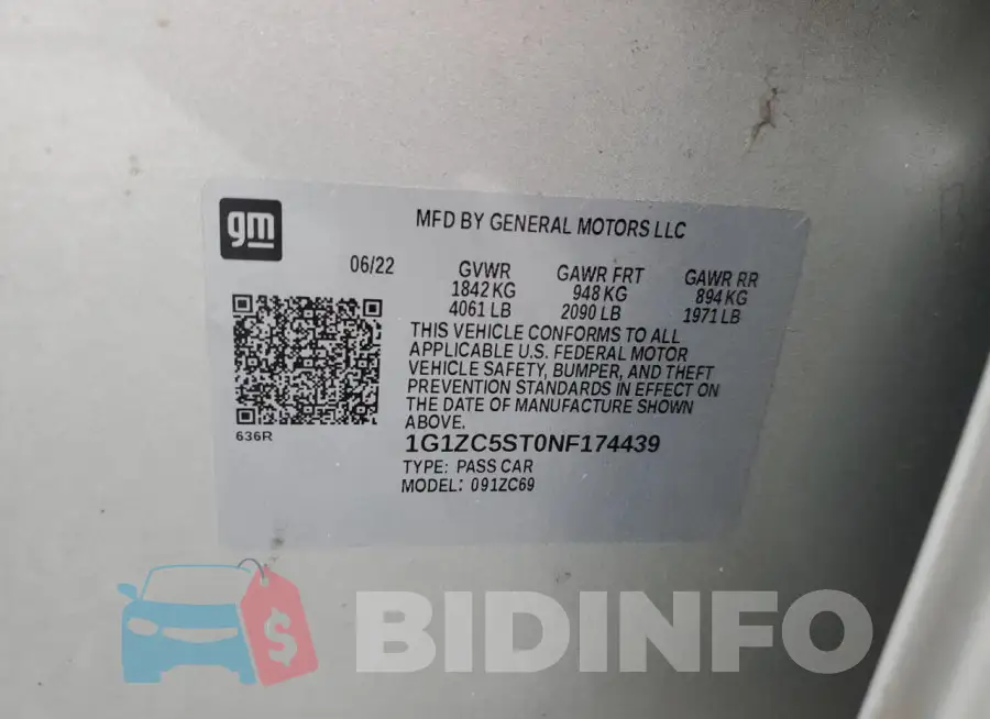 1G1ZC5ST0NF174439 Photo# 12