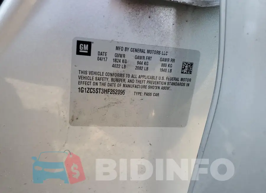 1G1ZC5ST3HF262096 Photo# 12