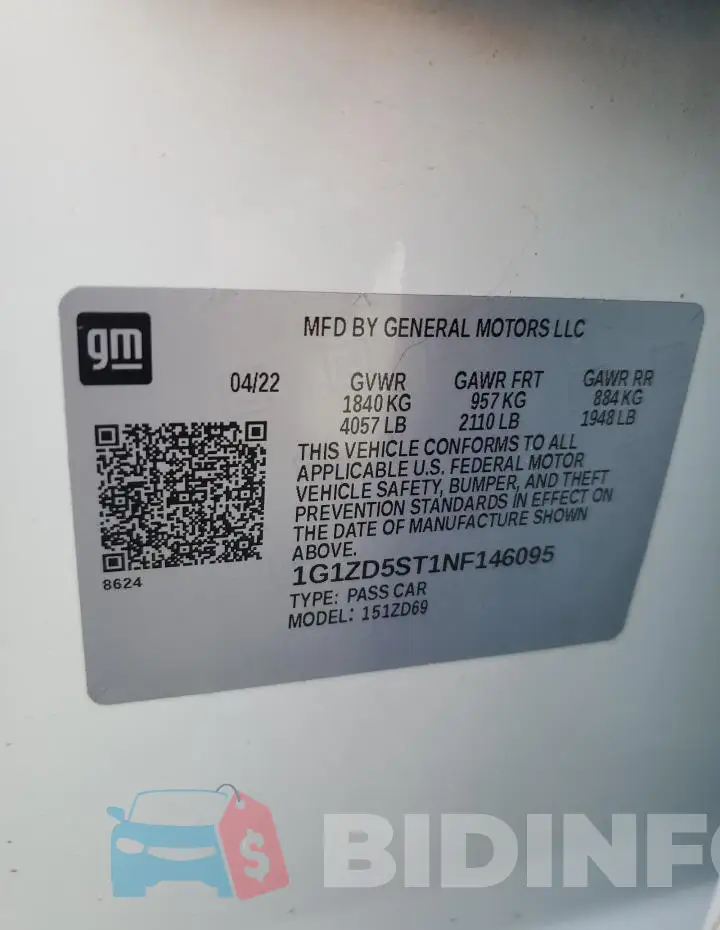 1G1ZD5ST1NF146095 Photo# 12