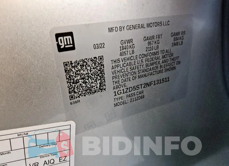 1G1ZD5ST2NF131511 Photo# 12