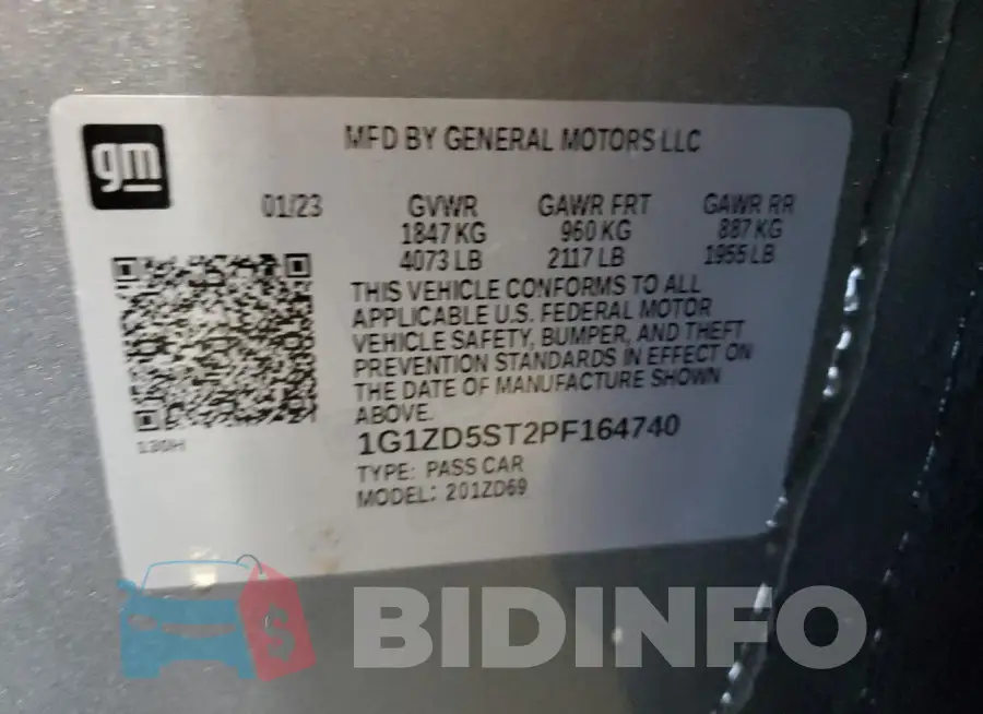 1G1ZD5ST2PF164740 Photo# 12