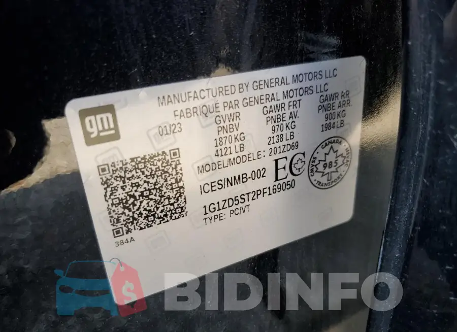 1G1ZD5ST2PF169050 Photo# 13