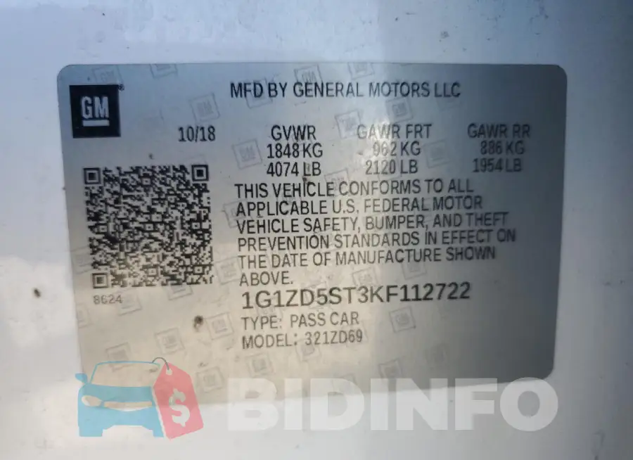 1G1ZD5ST3KF112722 Photo# 12