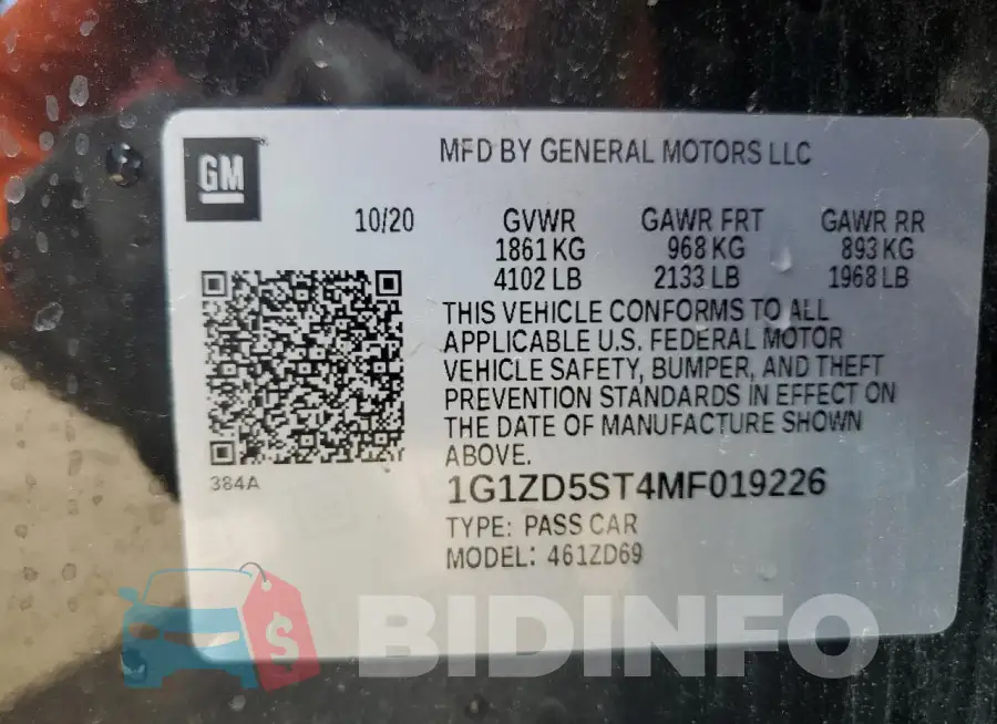 1G1ZD5ST4MF019226 Photo# 13