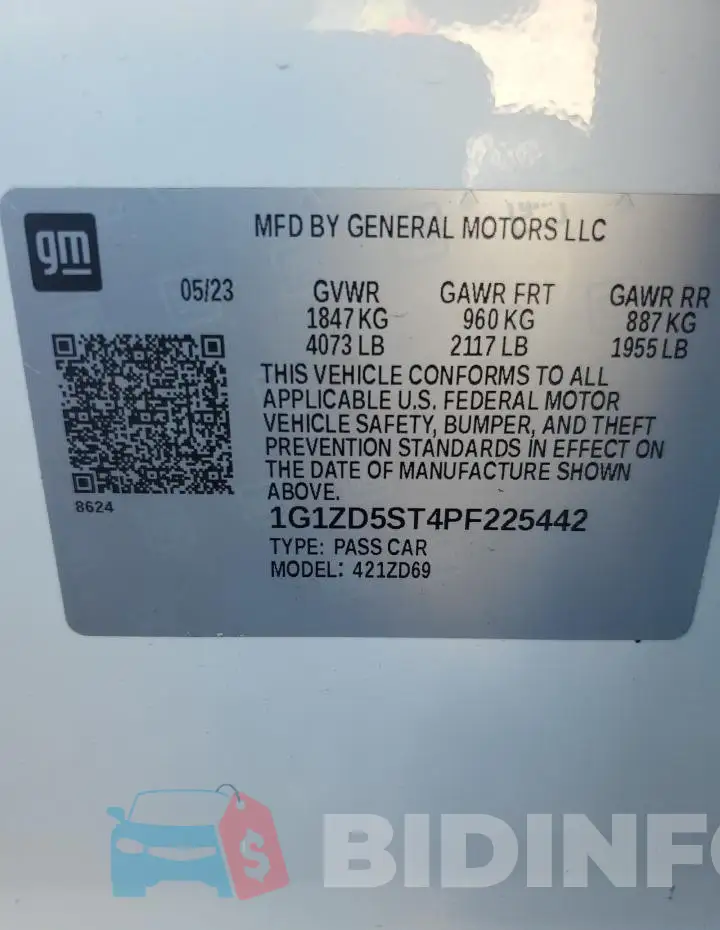 1G1ZD5ST4PF225442 Photo# 12