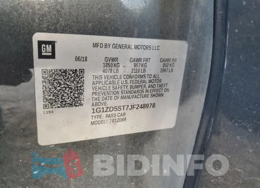 1G1ZD5ST7JF248978 Photo# 12