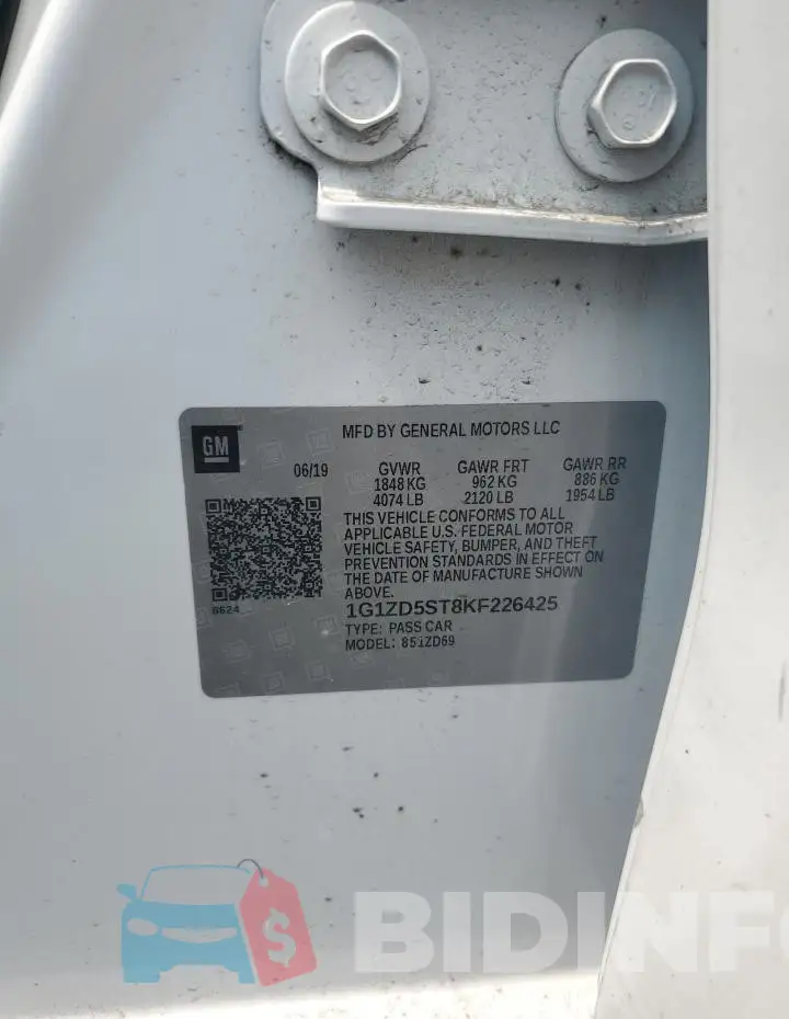 1G1ZD5ST8KF226425 Photo# 12