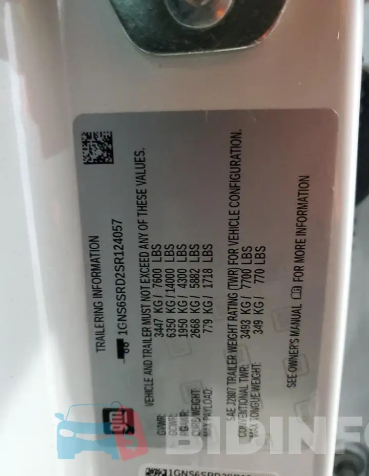 1GNS6SRD2SR124057 Photo# 13